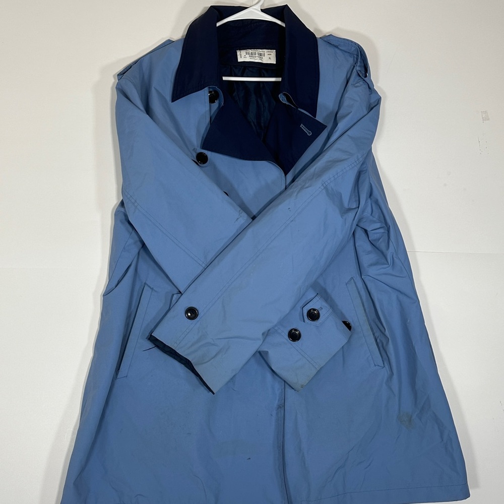 Disney Worldwide Unisex Cast Member Blue Trench Jacket Size XL Employee Coat - Picture 12 of 16